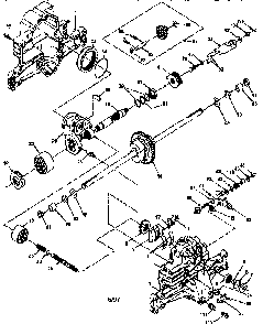 Hydro-gear transaxle Diagram and Parts List for HD19H42A  Weed Eater Lawn Tractor